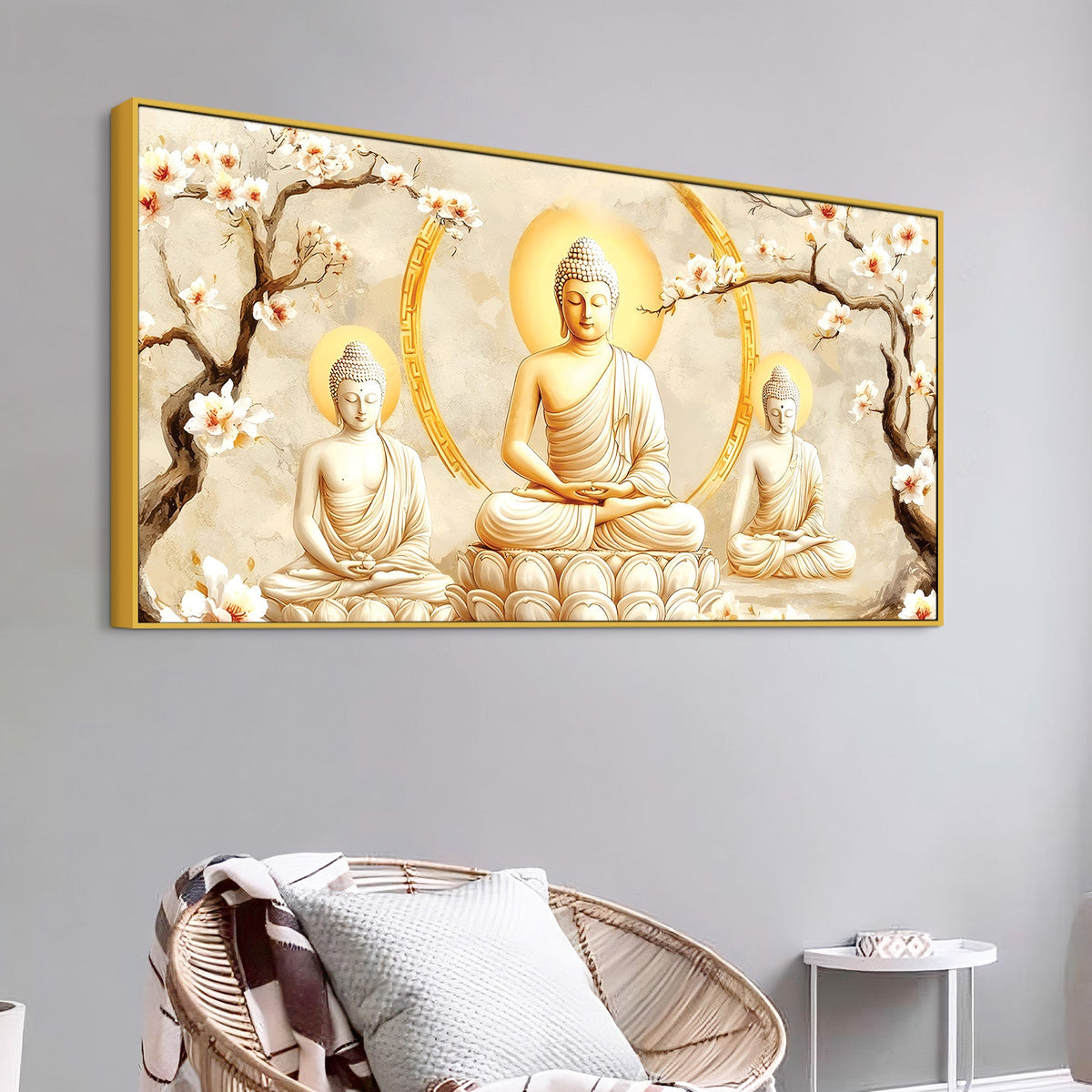 Luxury Buddha Canvas Painting – Spiritual Wall Decor