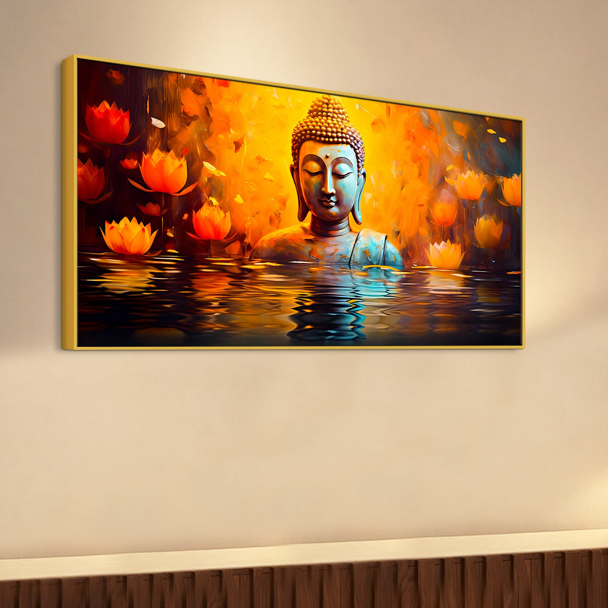Luxury Buddha Canvas Wall Painting for Beautiful Home Décor