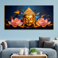 Luxury Buddha Canvas Wall Painting for Living Room Interior