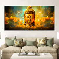 Luxury Buddha Face Canvas Painting for Living Room