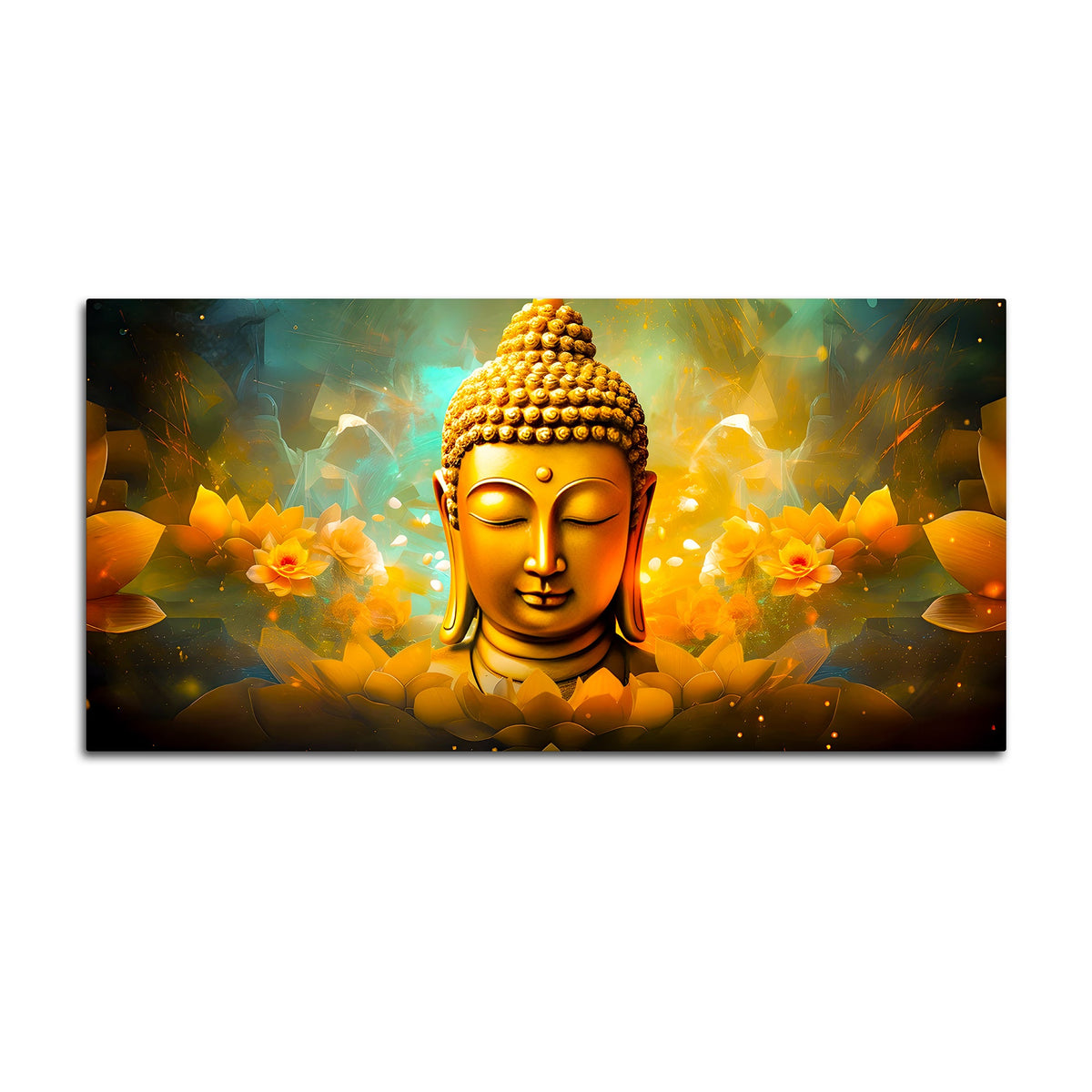 Luxury Buddha Face Canvas Painting for Living Room