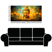 Luxury Buddha Face Canvas Painting for Living Room