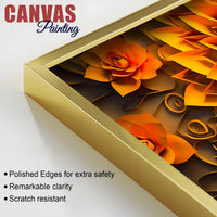 Luxury Buddha Face Wall Painting with Floral Background