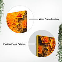 Luxury Buddha Face Wall Painting with Floral Background