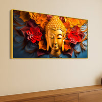 Luxury Buddha Floral Canvas Painting for Home & Office