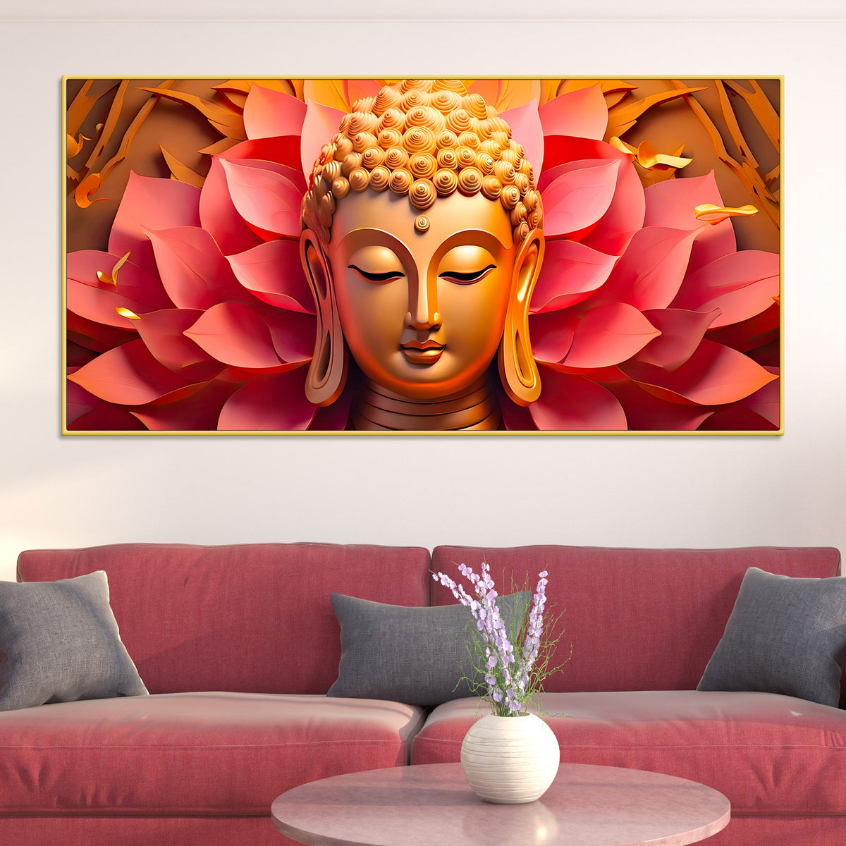 Luxury Buddha Wall Painting for Calm & Beautiful Living Spaces