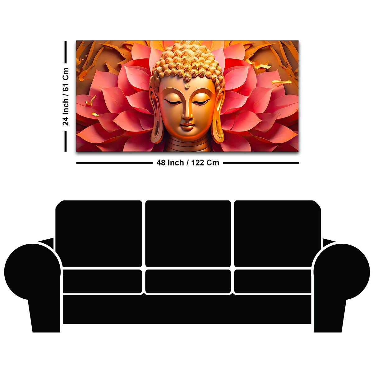 Luxury Buddha Wall Painting for Calm & Beautiful Living Spaces