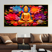 Luxury Buddha Wall Painting for Elegant Living Room