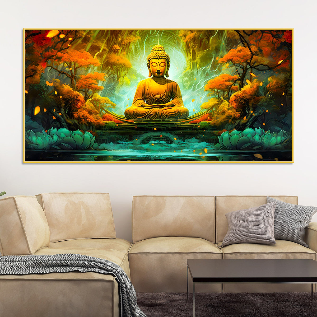 Luxury Buddha Wall Painting for Home & Office Decoration
