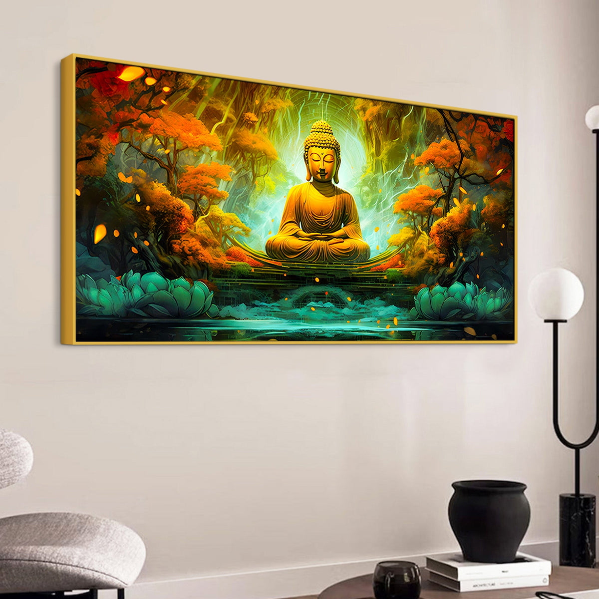 Luxury Buddha Wall Painting for Home & Office Decoration