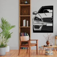 Luxury Car Metal Wall Art for Living Room & Dining Decor