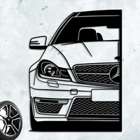 Luxury Car Metal Wall Art for Living Room & Dining Decor