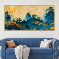 Luxury Chinese Style Mountain Canvas Painting