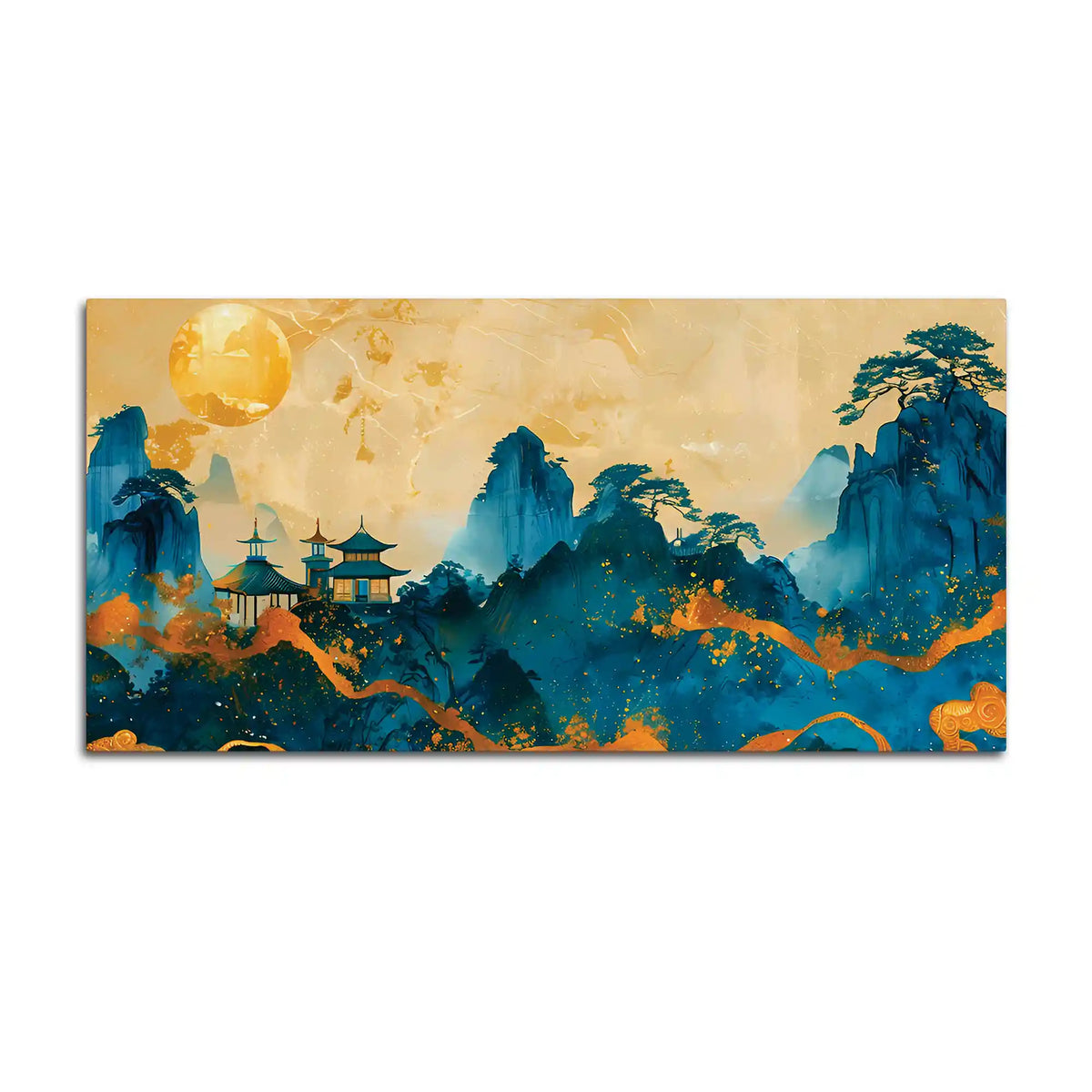 Luxury Chinese Style Mountain Canvas Painting