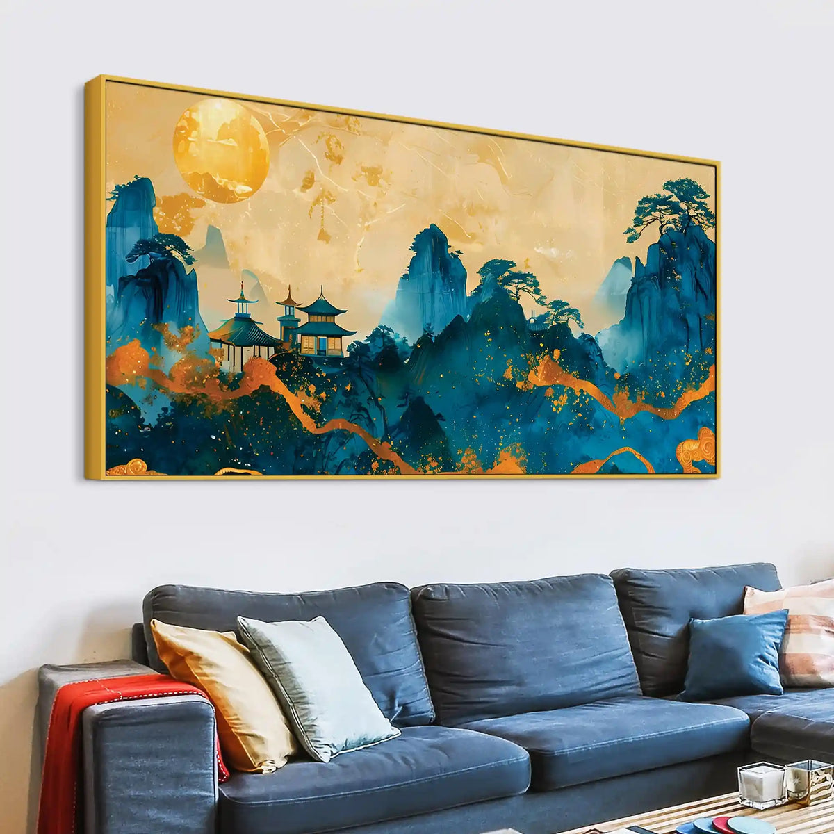 Luxury Chinese Style Mountain Canvas Painting