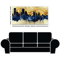 Luxury Cityscape Skyline Canvas Painting for Home Wall Decor