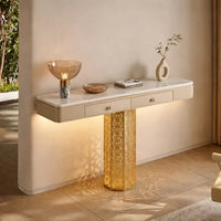 Luxury Console Table with LED & Storage Drawers (SS 302)