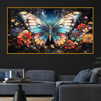 Luxury Crystal Glass Butterfly Wall Painting