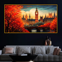 Luxury Crystal Glass London City Wall Painting