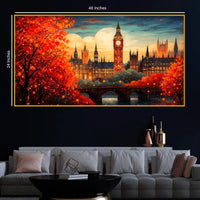 Luxury Crystal Glass London City Wall Painting