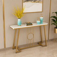 Luxury Decorative Console Table with Marble Surface