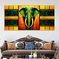 Luxury Elephant Wall Art Painting for Living Room Décor