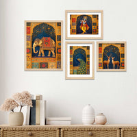 Luxury Ethnic Wall Decor Frame Set of Four
