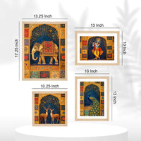Luxury Ethnic Wall Decor Frame Set of Four