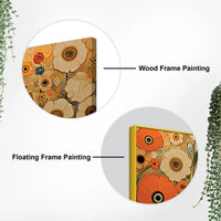 Luxury Floral Garden Warm Orange Meadow Botanical Canvas Wall Painting