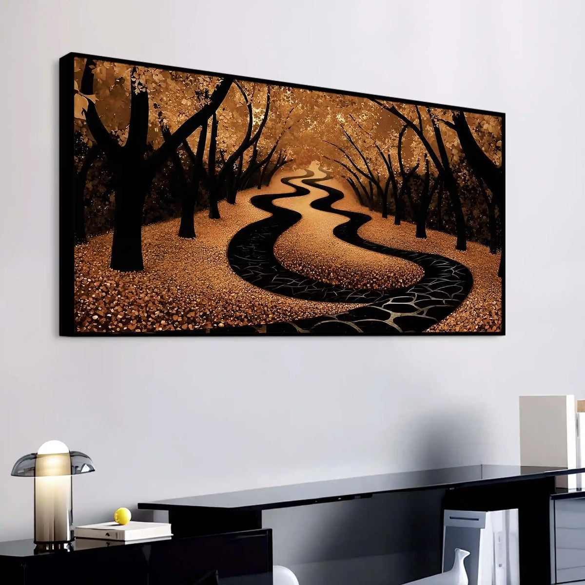 Luxury Forest Pathway Canvas Wall Painting for Interior Décor