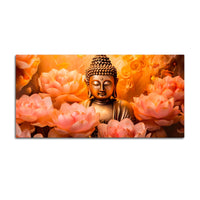 Luxury Gautam Buddha Lotus Canvas for Spiritual Home Decoration