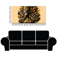Luxury Golden Durga Wall Painting for Décor