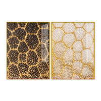 Luxury Golden Honeycomb Abstract Pattern Acrylic Floating Wall Painting Set of 2