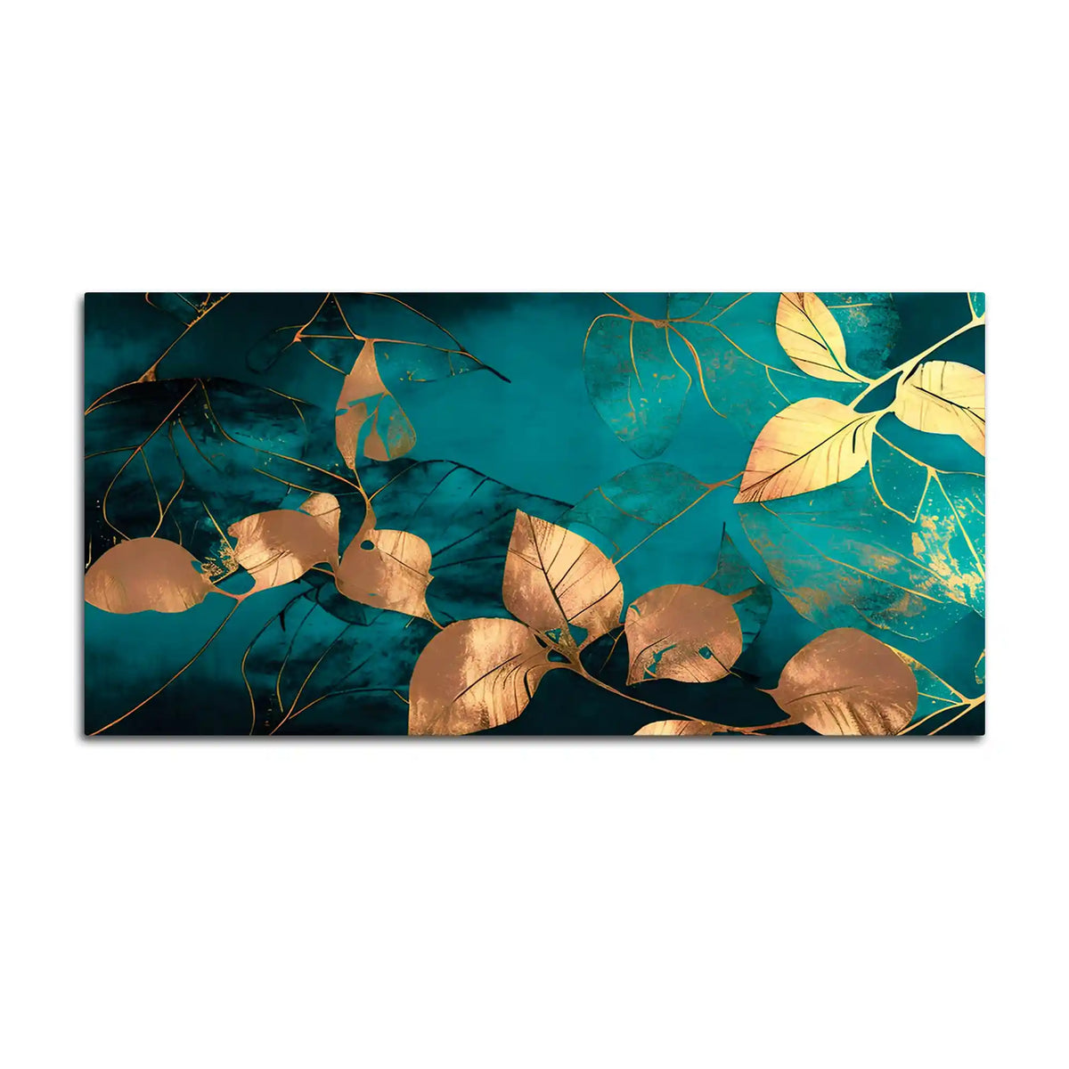 Luxury Golden Leaves Canvas Painting for Luxury Interiors
