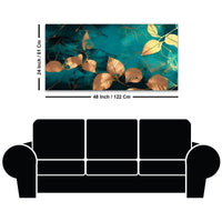 Luxury Golden Leaves Canvas Painting for Luxury Interiors
