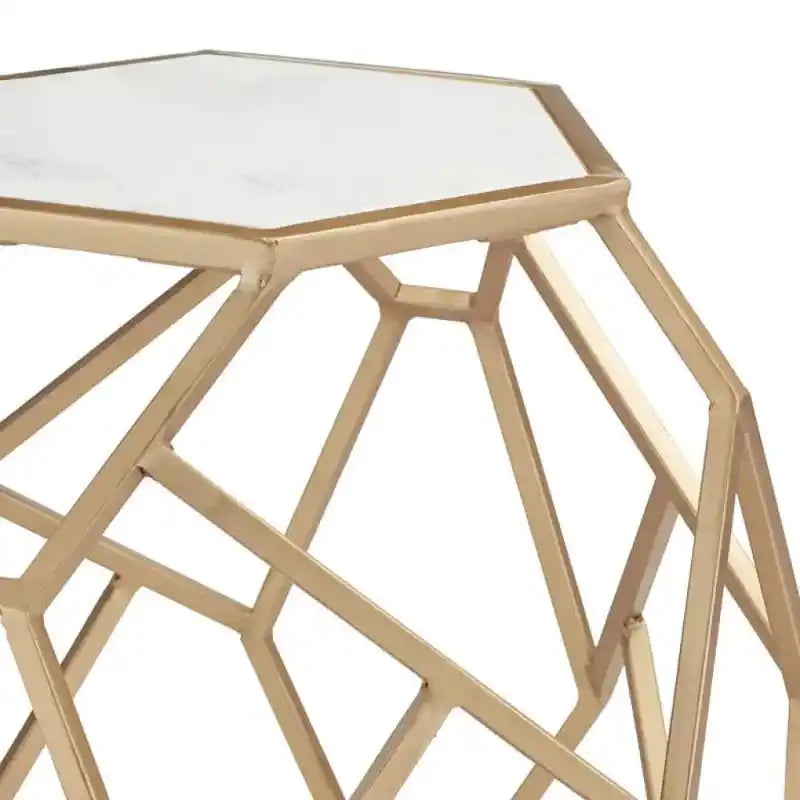 Luxury Hexagon Side Table with Modern Design