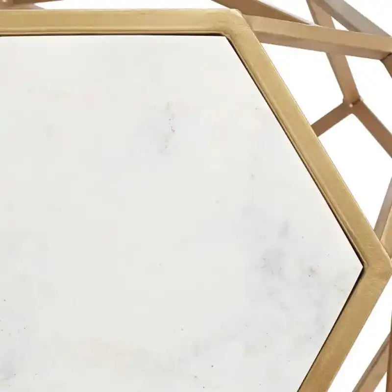 Luxury Hexagon Side Table with Modern Design