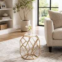 Luxury Hexagon Side Table with Modern Design