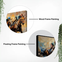 Luxury Horse Racing Canvas Painting for Modern Interiors