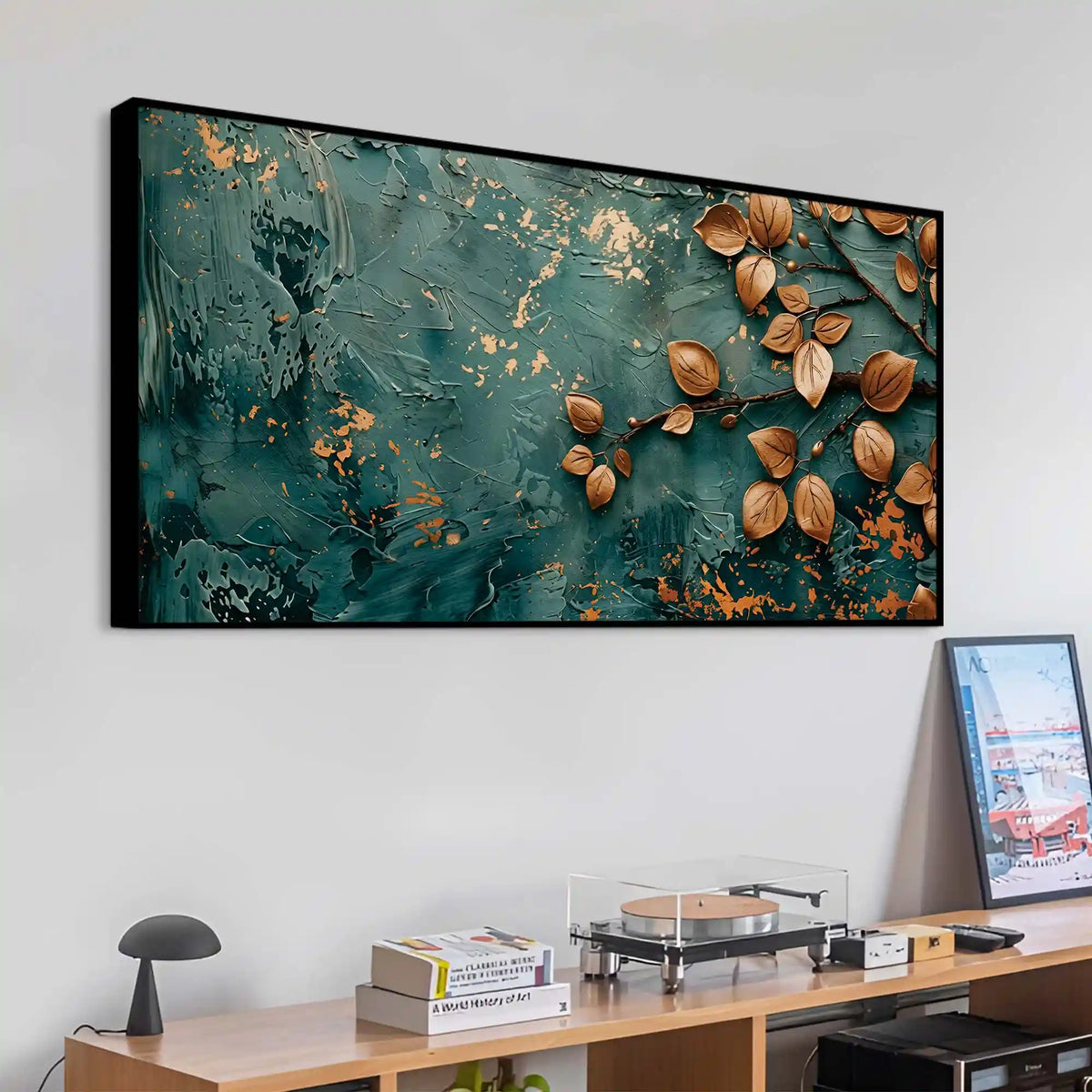Luxury Leaf Canvas Wall Art Scenic Painting for Decor