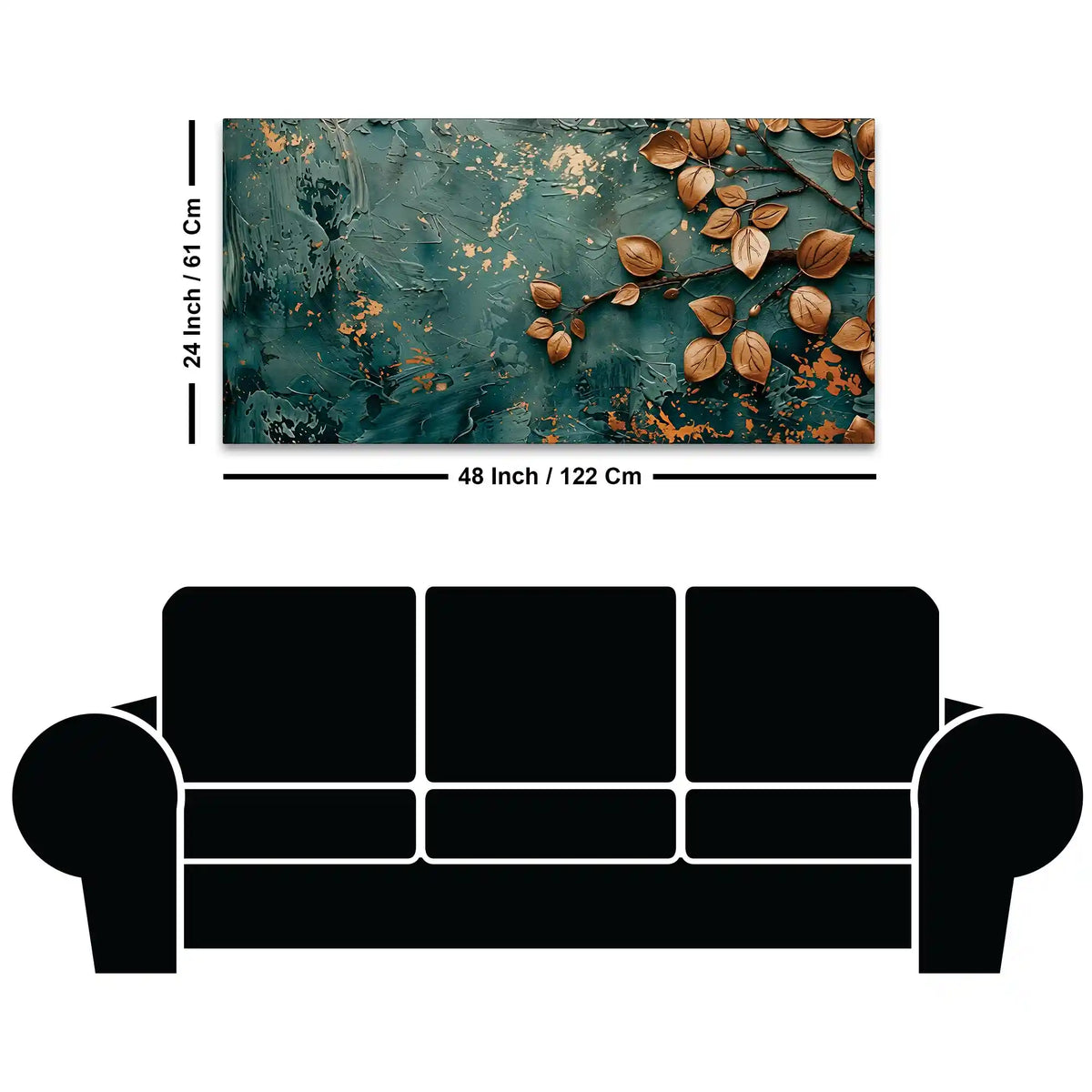 Luxury Leaf Canvas Wall Art Scenic Painting for Decor