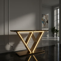 Luxury LED Console Table | Modern Gold Entryway Accent Table (SS 302)