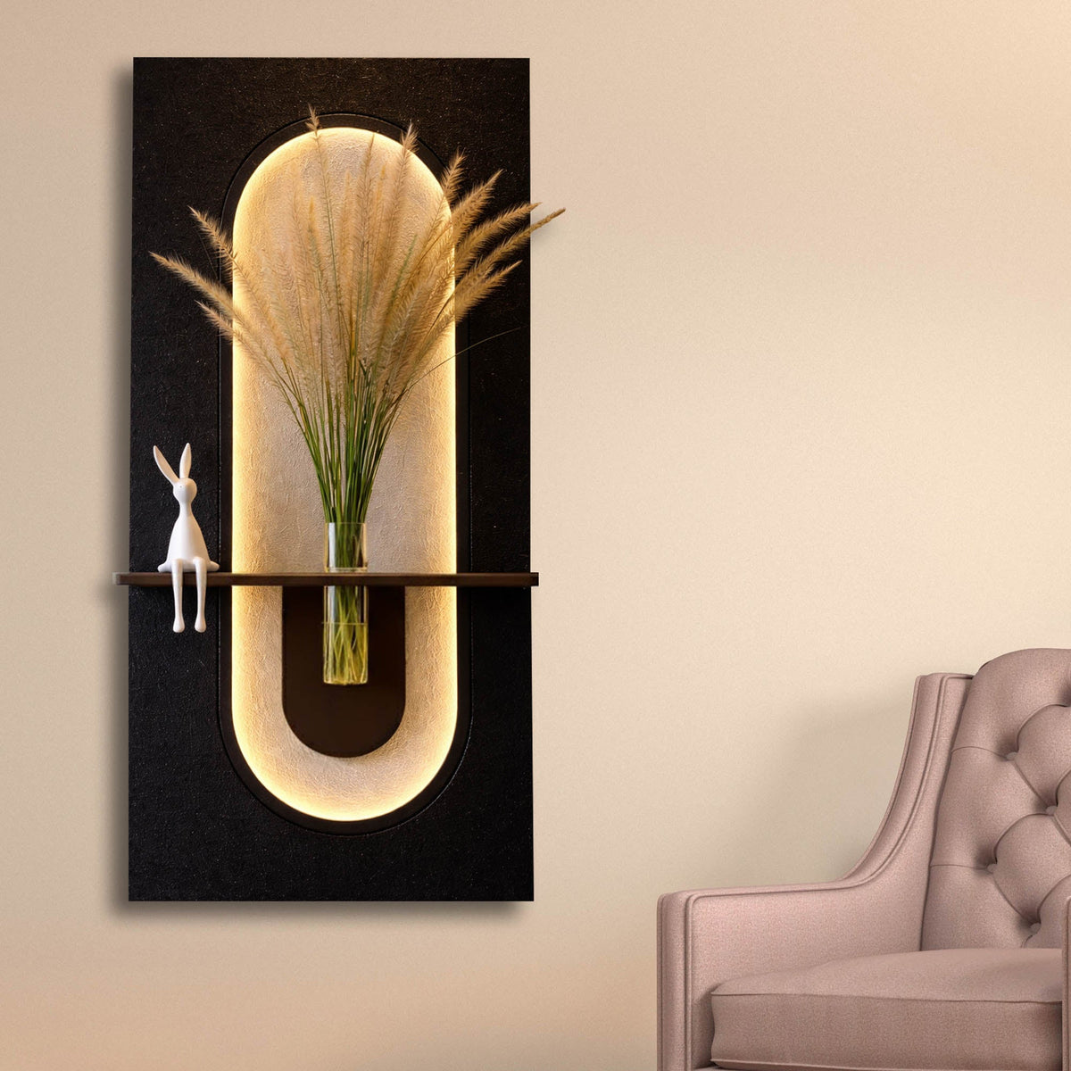 Luxury LED Wall Hanging Art with Soft Glow Lighting