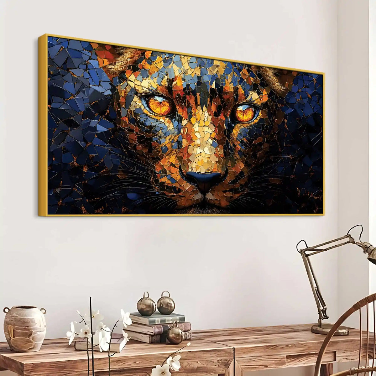 Luxury Lion Face Canvas Wall Painting for Interiors