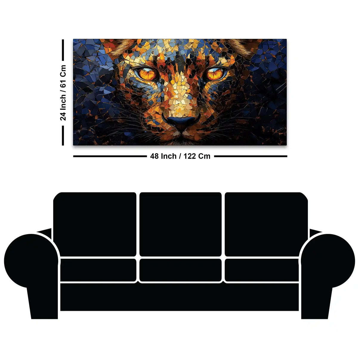 Luxury Lion Face Canvas Wall Painting for Interiors