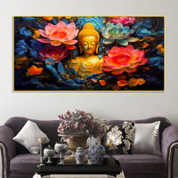 Luxury Lord Buddha Wall Painting for Bedroom & Living Room