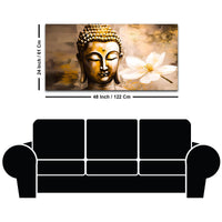 Luxury Lord Gautam Buddha Face Canvas Painting for Living Room