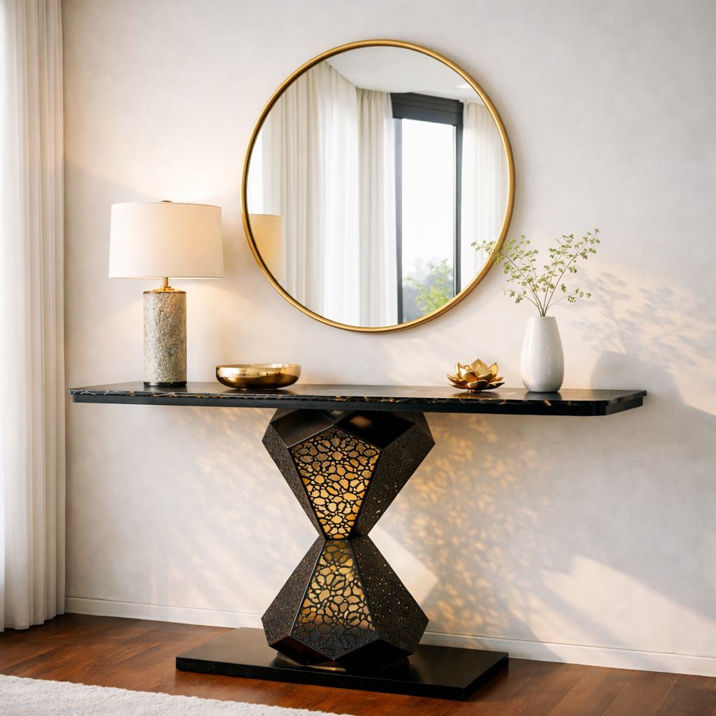 Luxury Marble Console Table for Living Room | Modern Entryway Table Decor (SS 302)