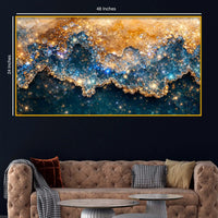 Luxury Marble Effect Wall Art Crystal Glass Wall Painting