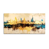 Luxury Modern Cityscape Painting for Home Décor